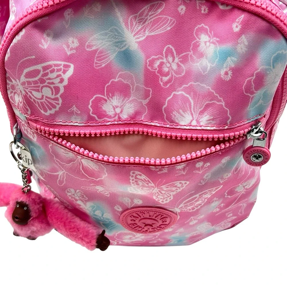 Kipling Challenger Women's Small Backpack Garden Clouds Butterfly & Floral Theme
